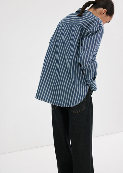 Striped denim shirt