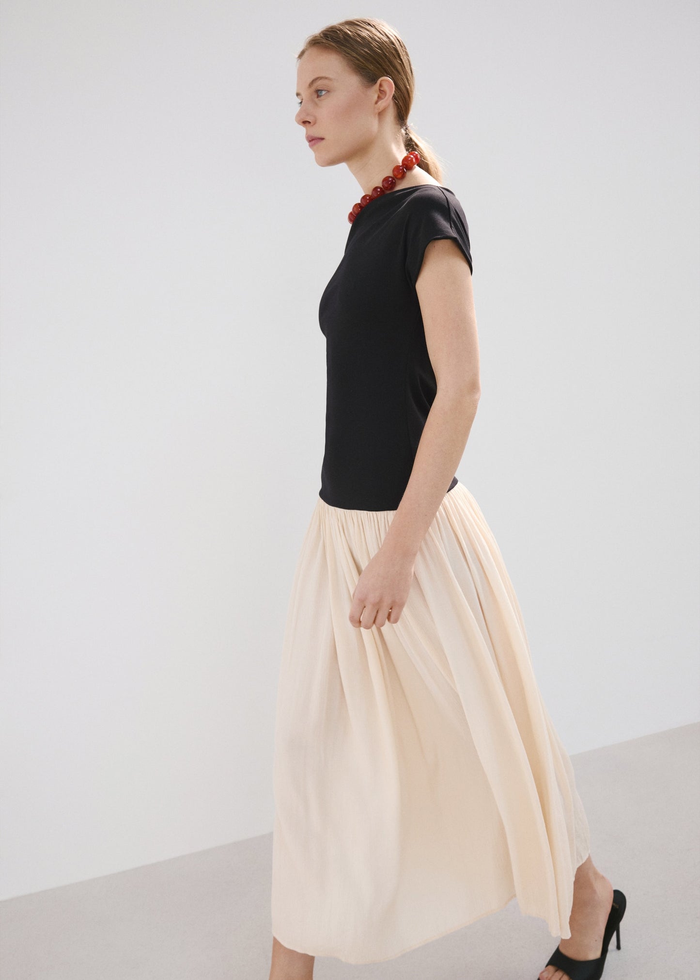 Asymmetrical flared dress