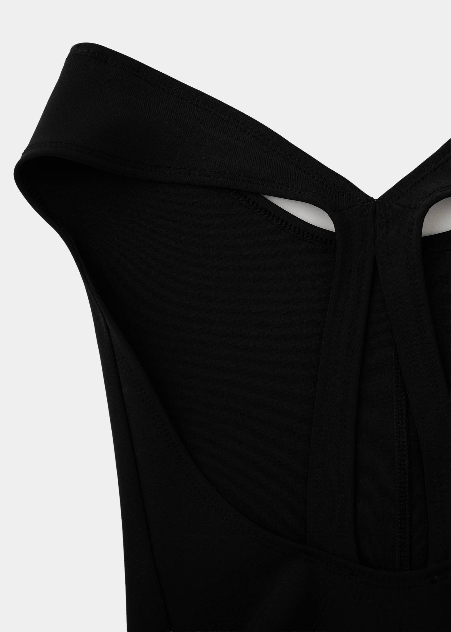 Fitted bodysuit with open back