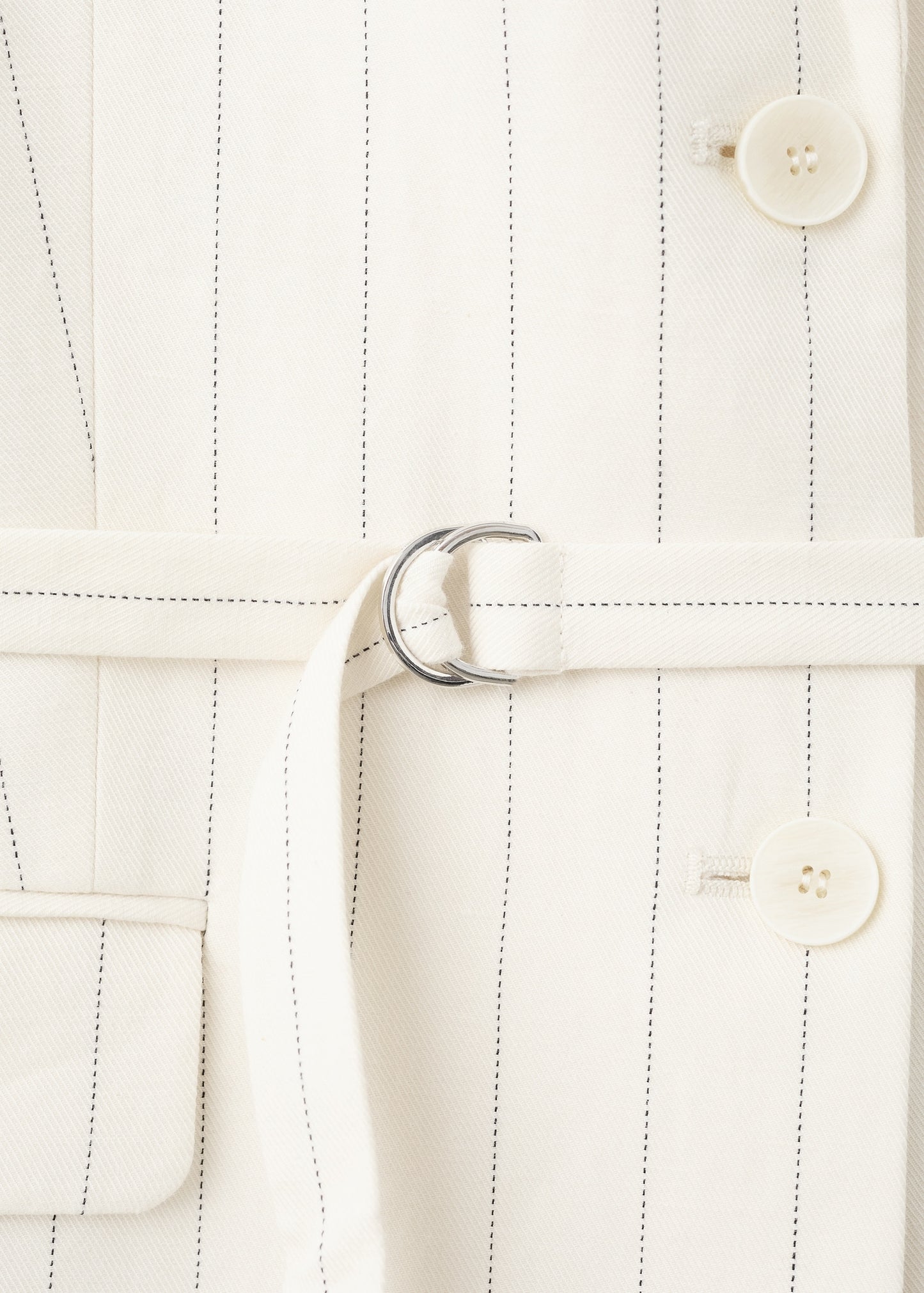 Linen suit jacket with belt