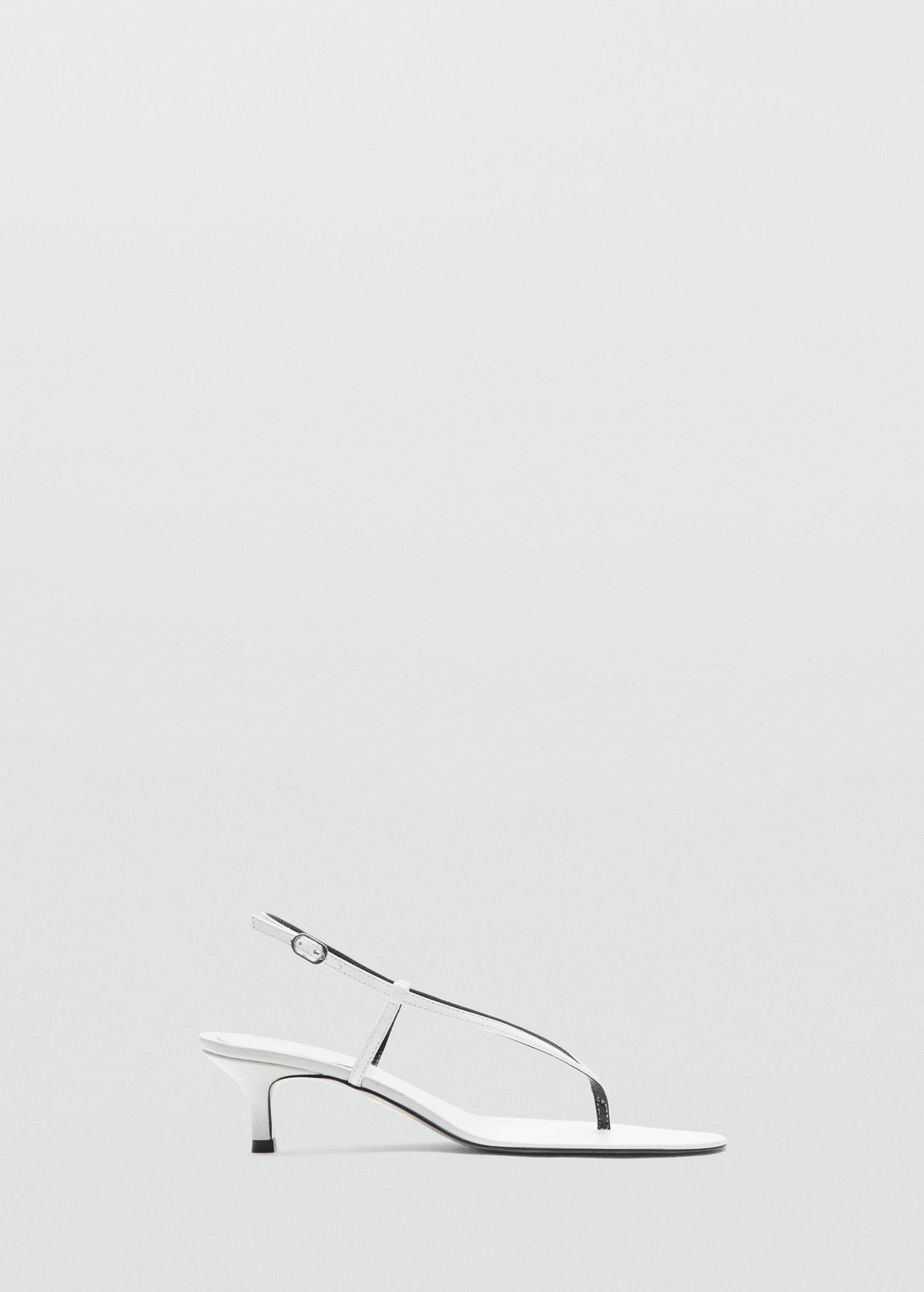 Heeled leather sandals with straps