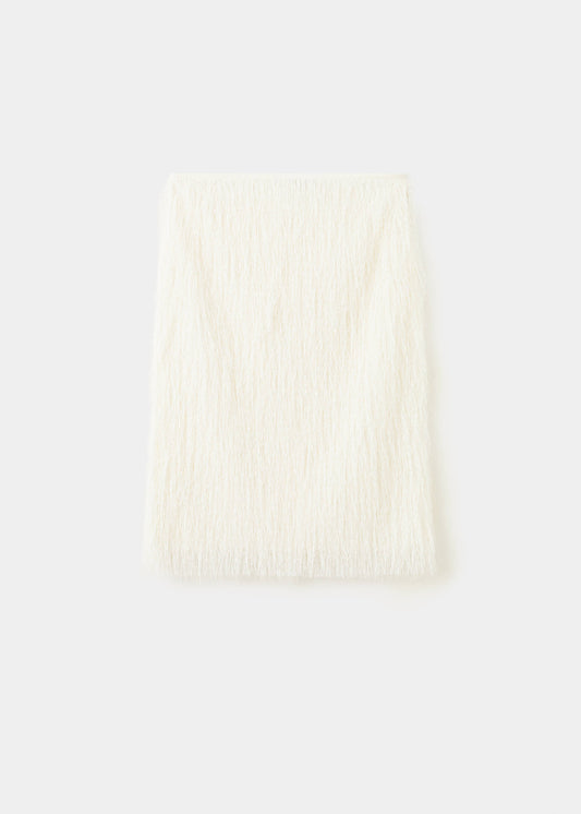 Midi skirt with textured yarn