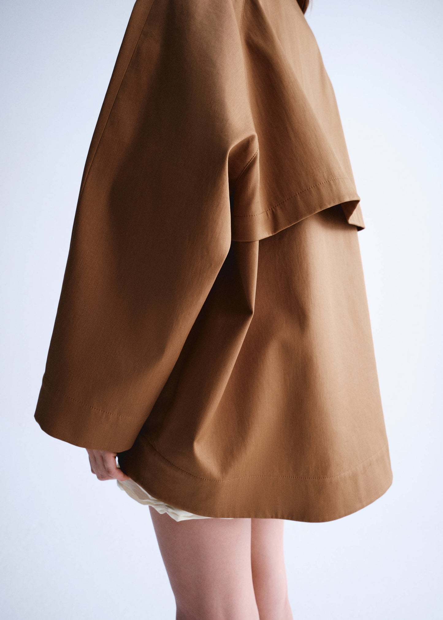 Oversized funnel neck parka