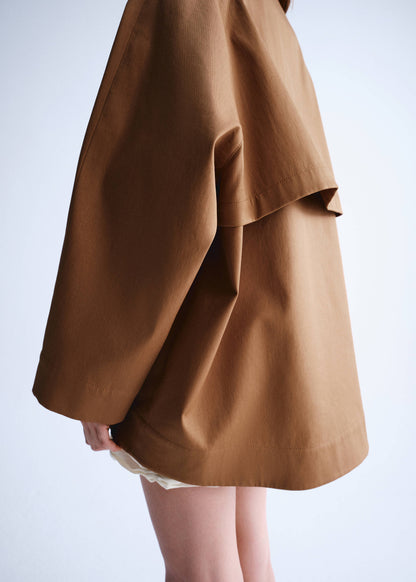 Oversized funnel neck parka