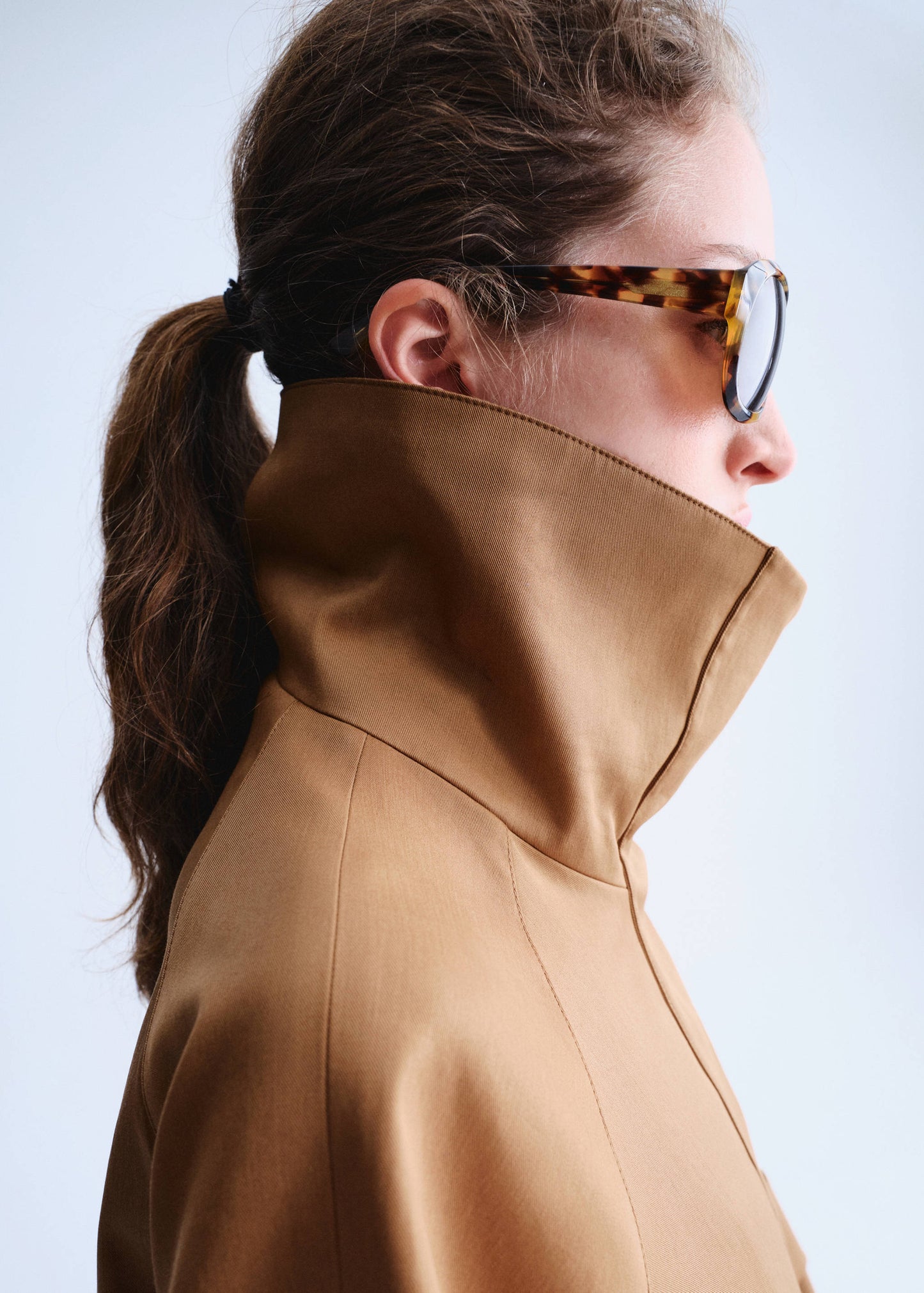 Oversized funnel neck parka