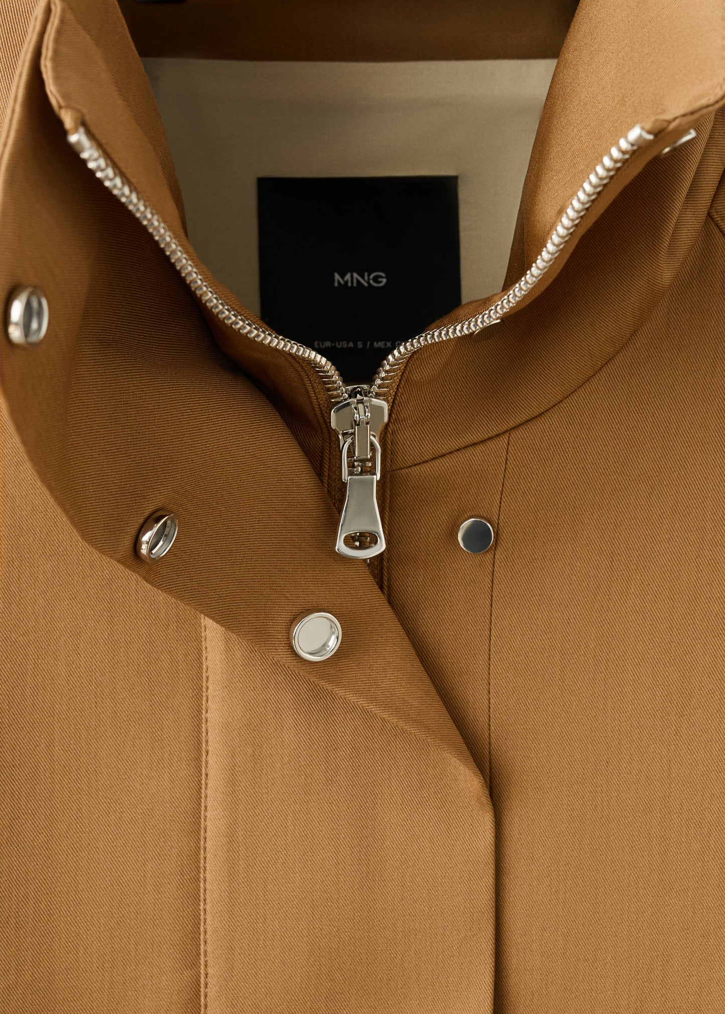 Oversized funnel neck parka