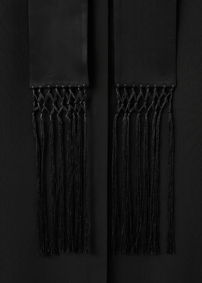 Long silk shirt with foulard