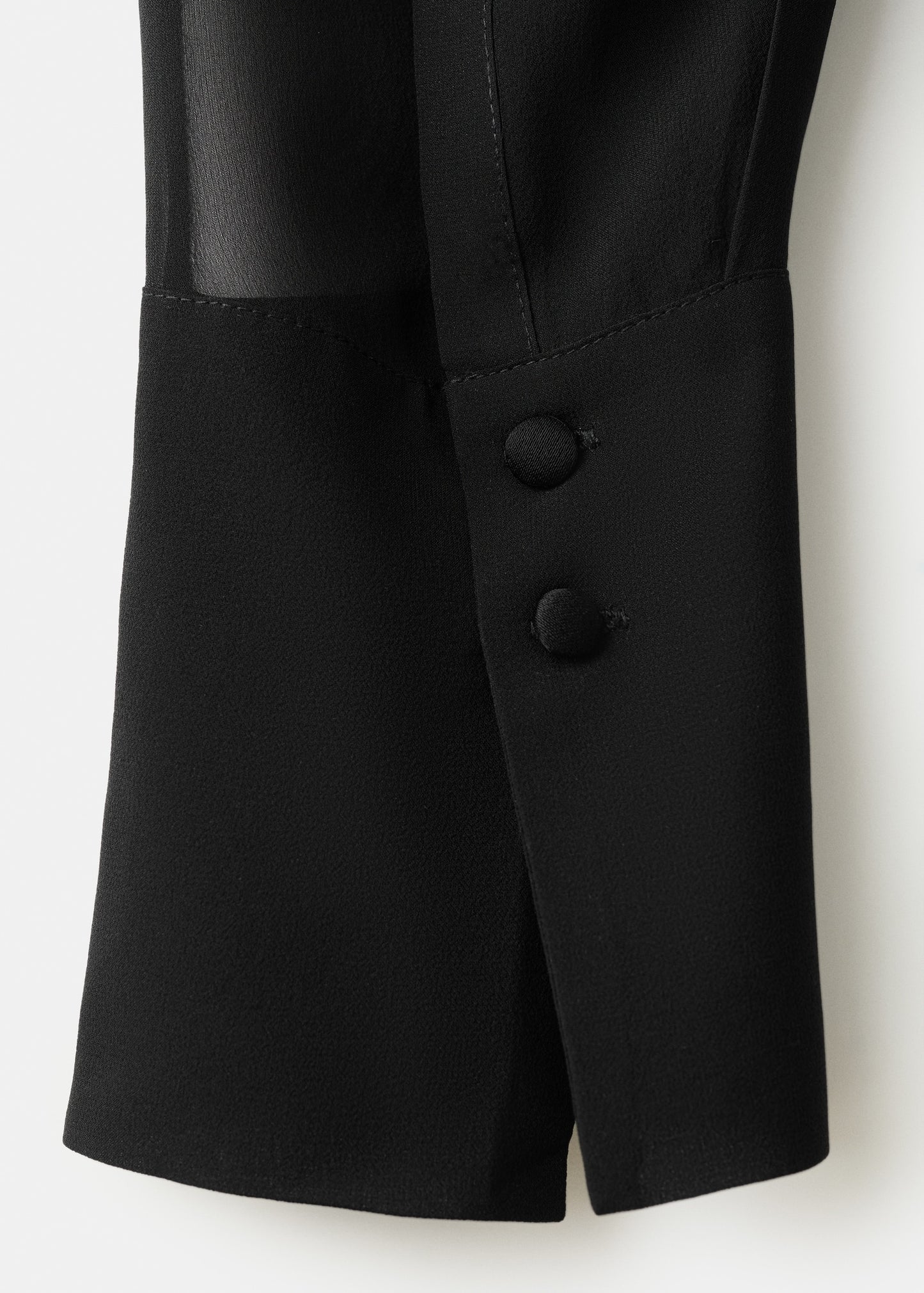 Long silk shirt with foulard