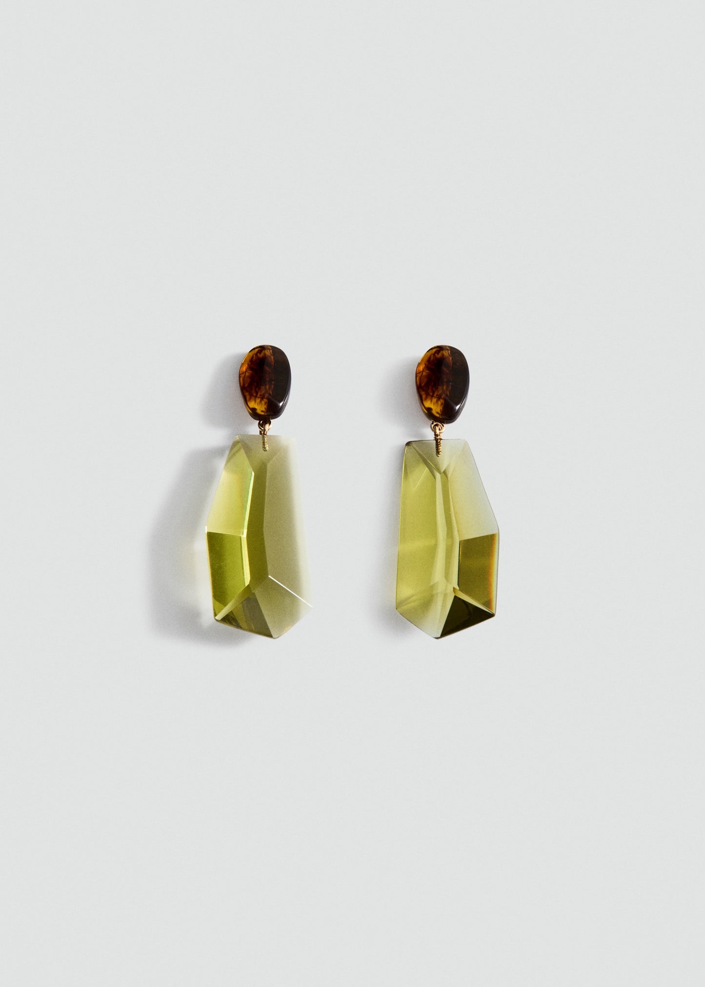 Mixed resin earrings