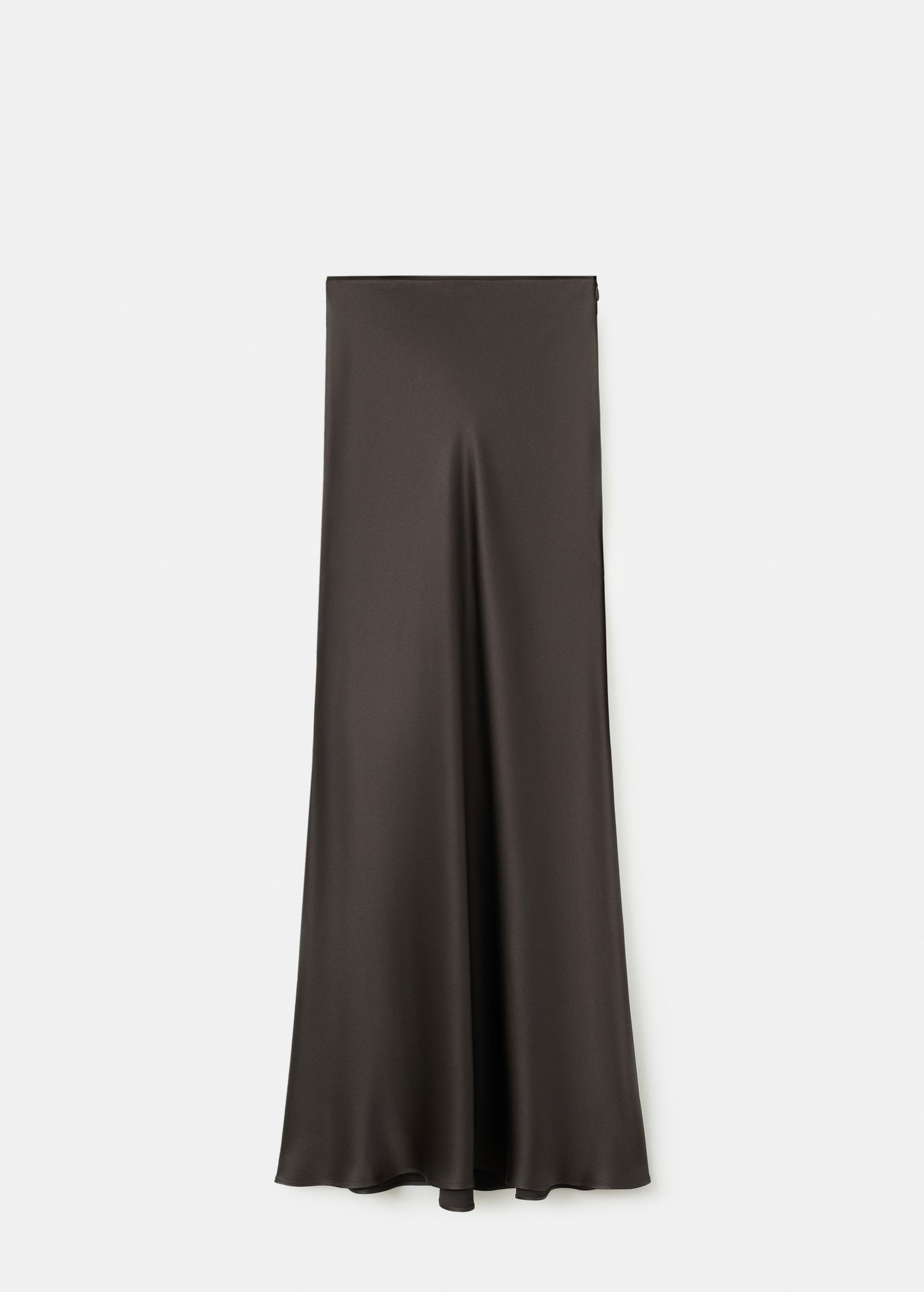 Satin maxi-skirt