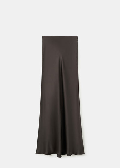 Satin maxi-skirt