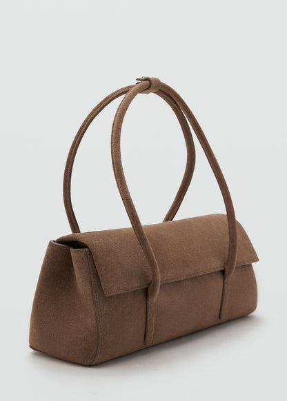 Suede shoulder bag