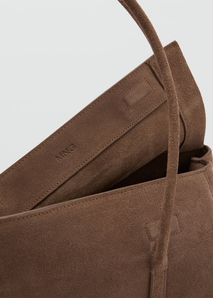Suede shoulder bag