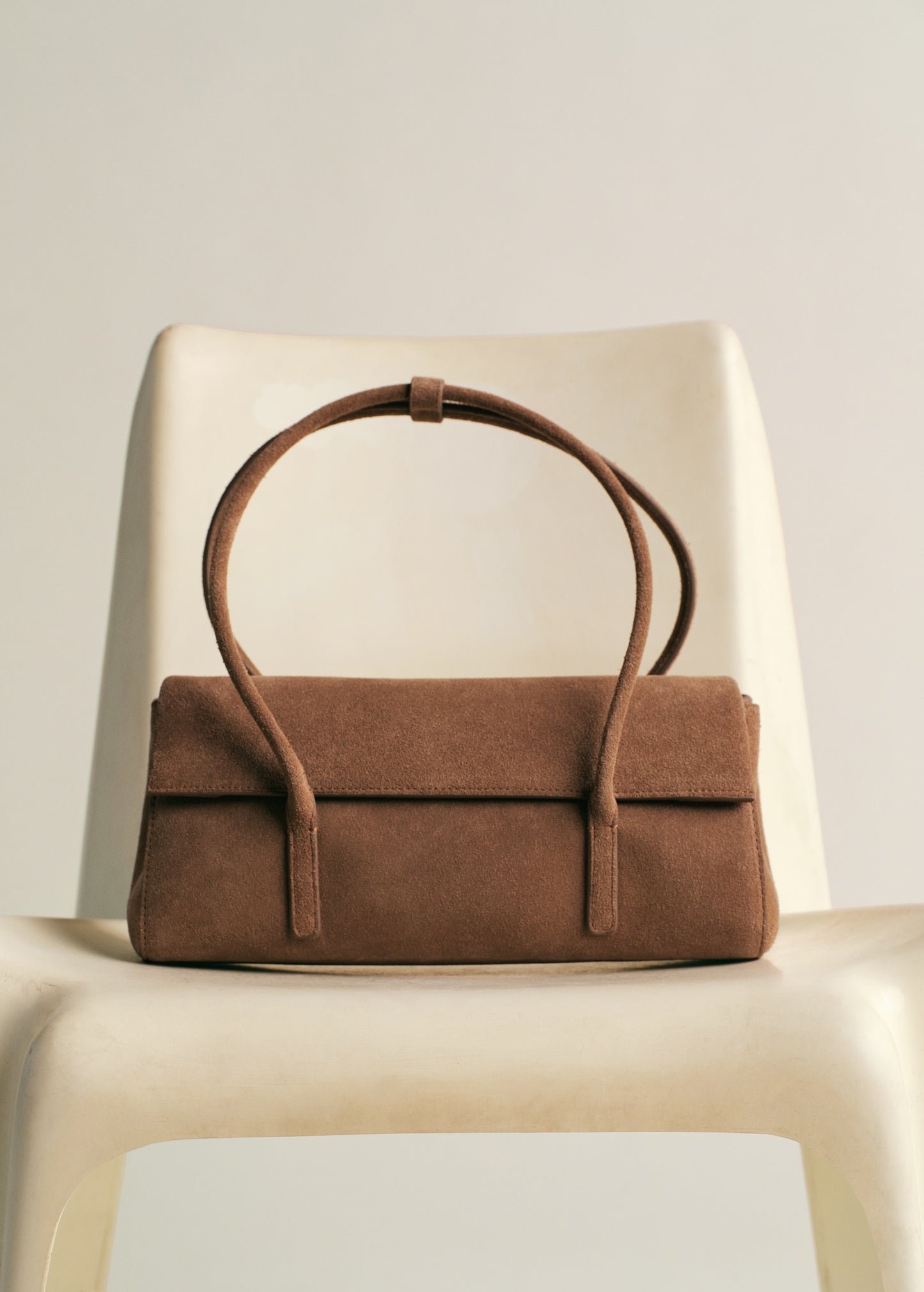 Suede shoulder bag