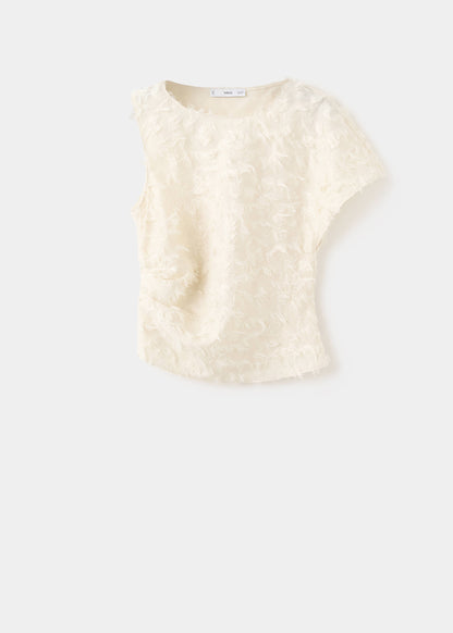 Asymmetrical textured top