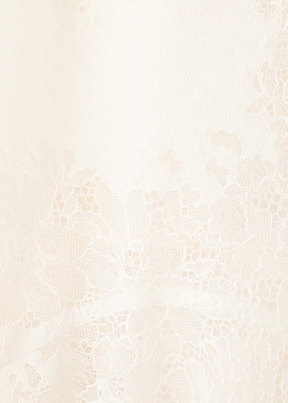Cross-over lingerie skirt with slit