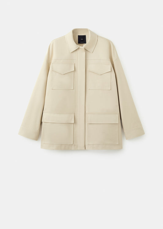 Oversized parka with pockets