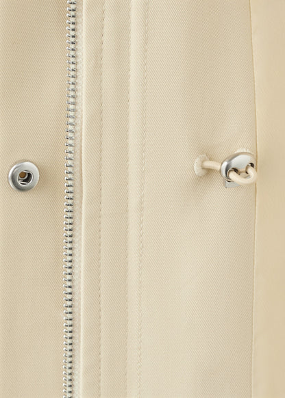 Oversized parka with pockets