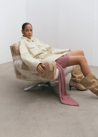 Oversized parka with pockets