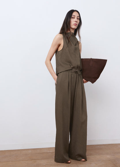 Striped foulard top