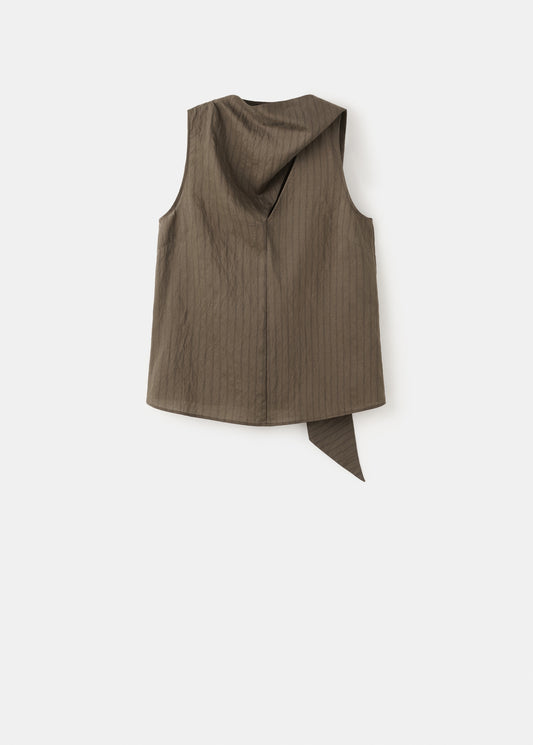 Striped foulard top