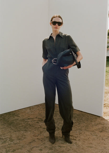 Lyocell shirt jumpsuit