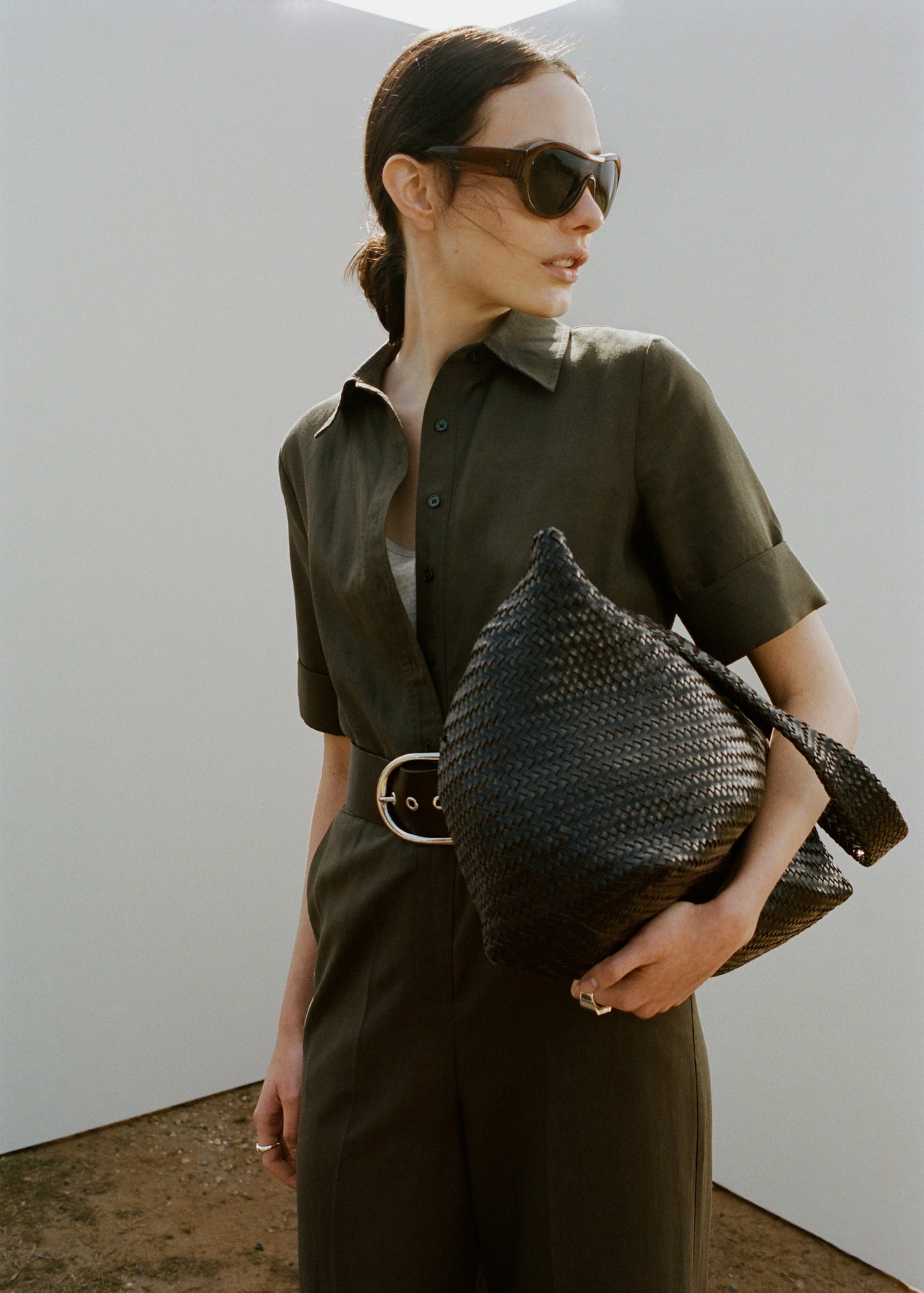 Lyocell shirt jumpsuit