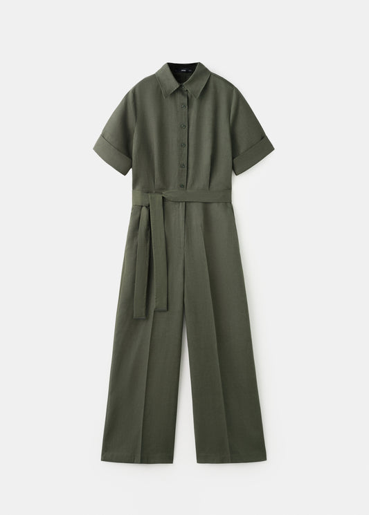 Lyocell shirt jumpsuit