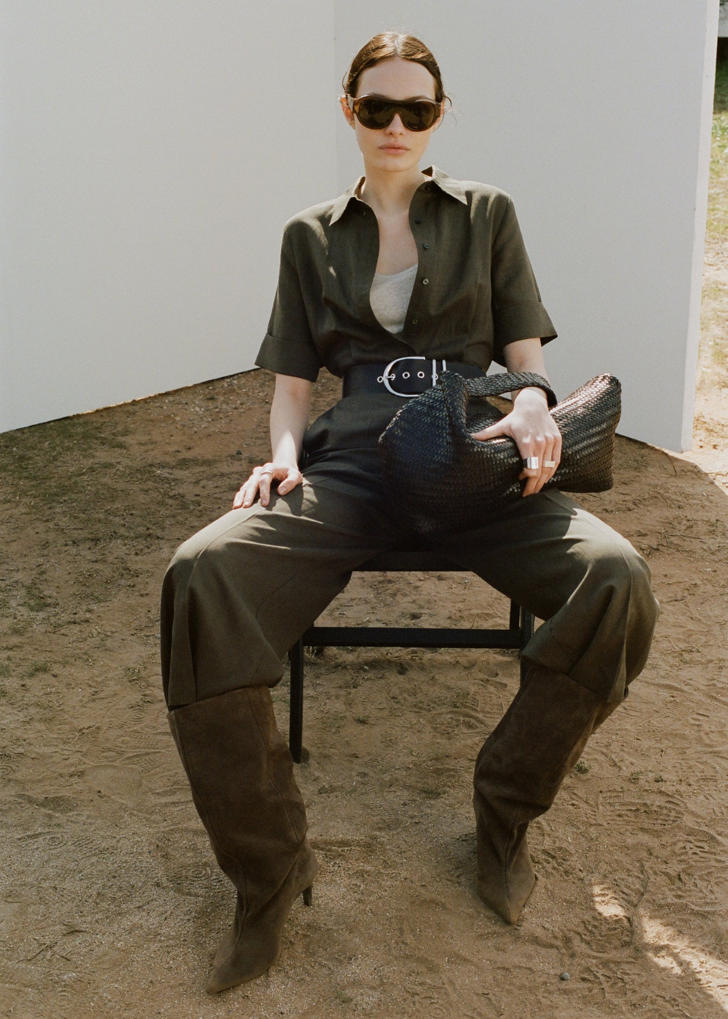 Lyocell shirt jumpsuit