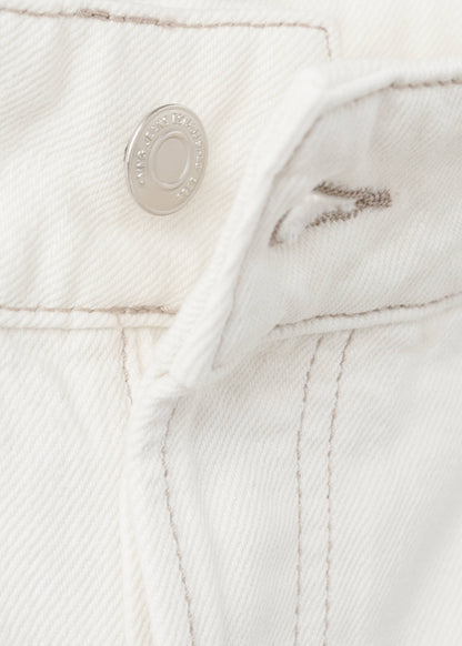 Straight mid-rise denim Bermuda shorts