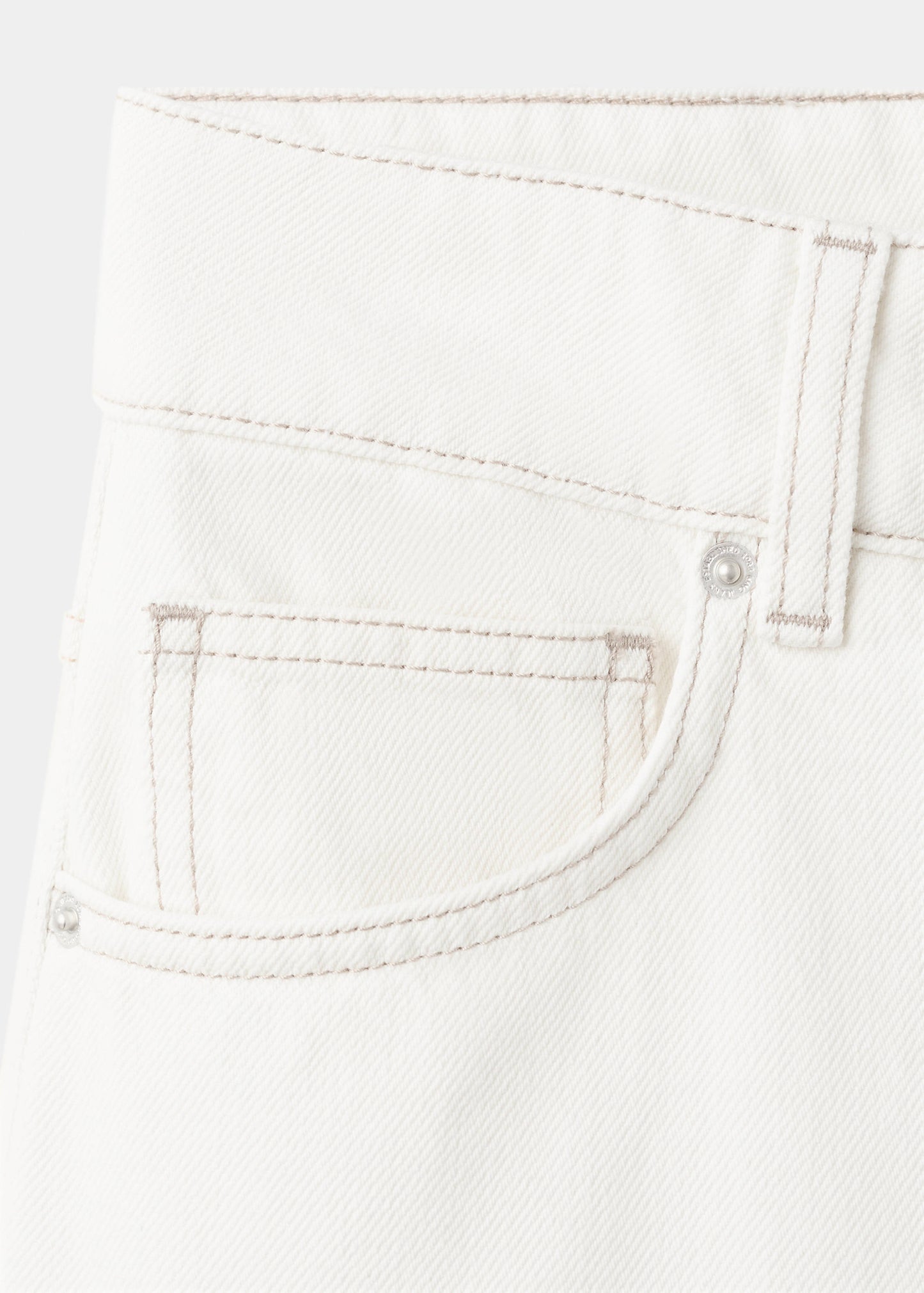 Straight mid-rise denim Bermuda shorts