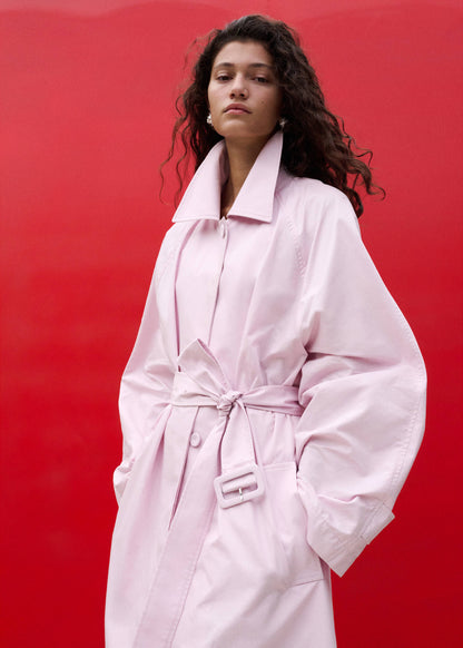 Long trench coat with belt