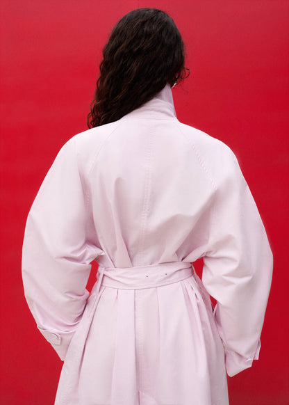 Long trench coat with belt