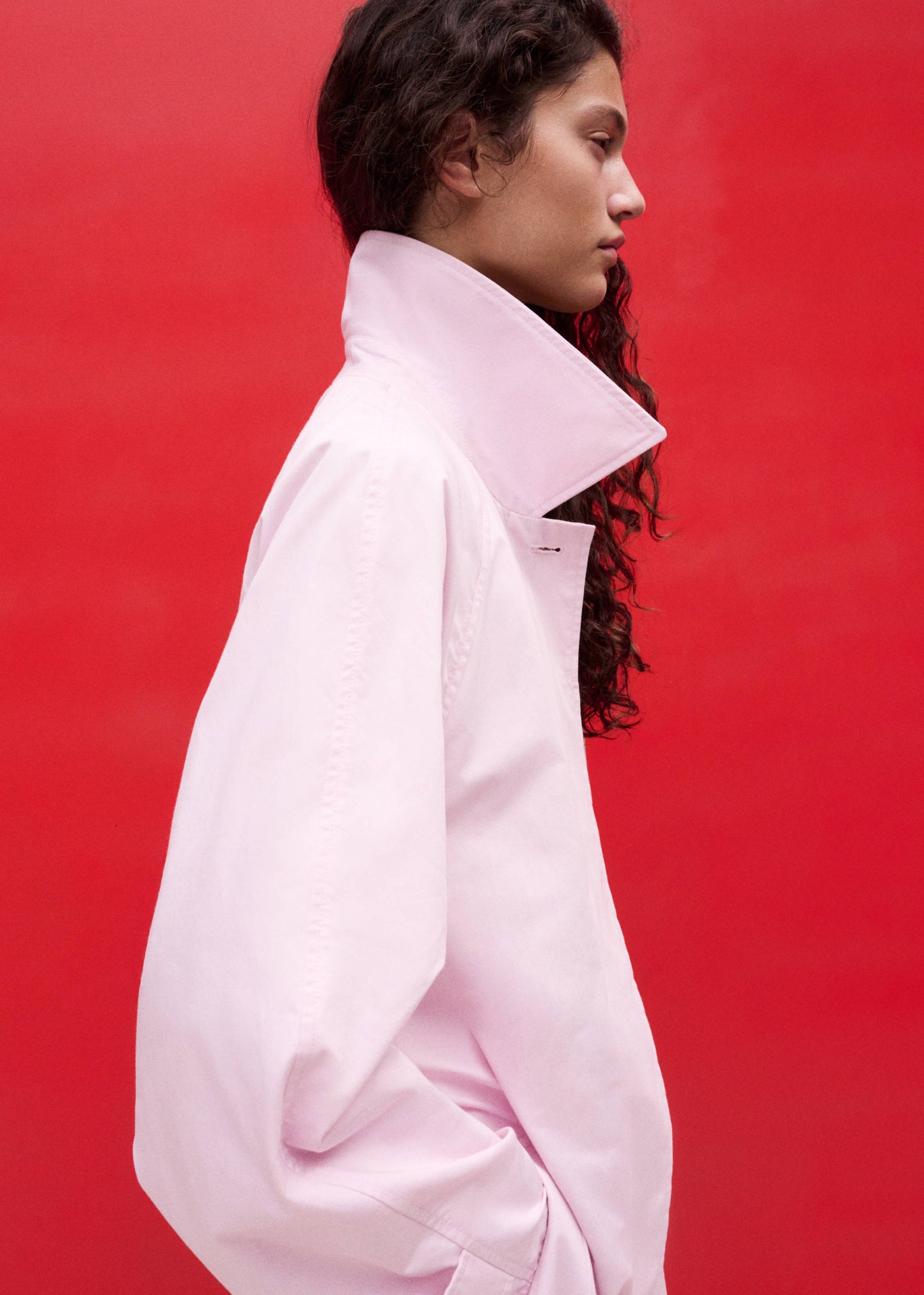Long trench coat with belt