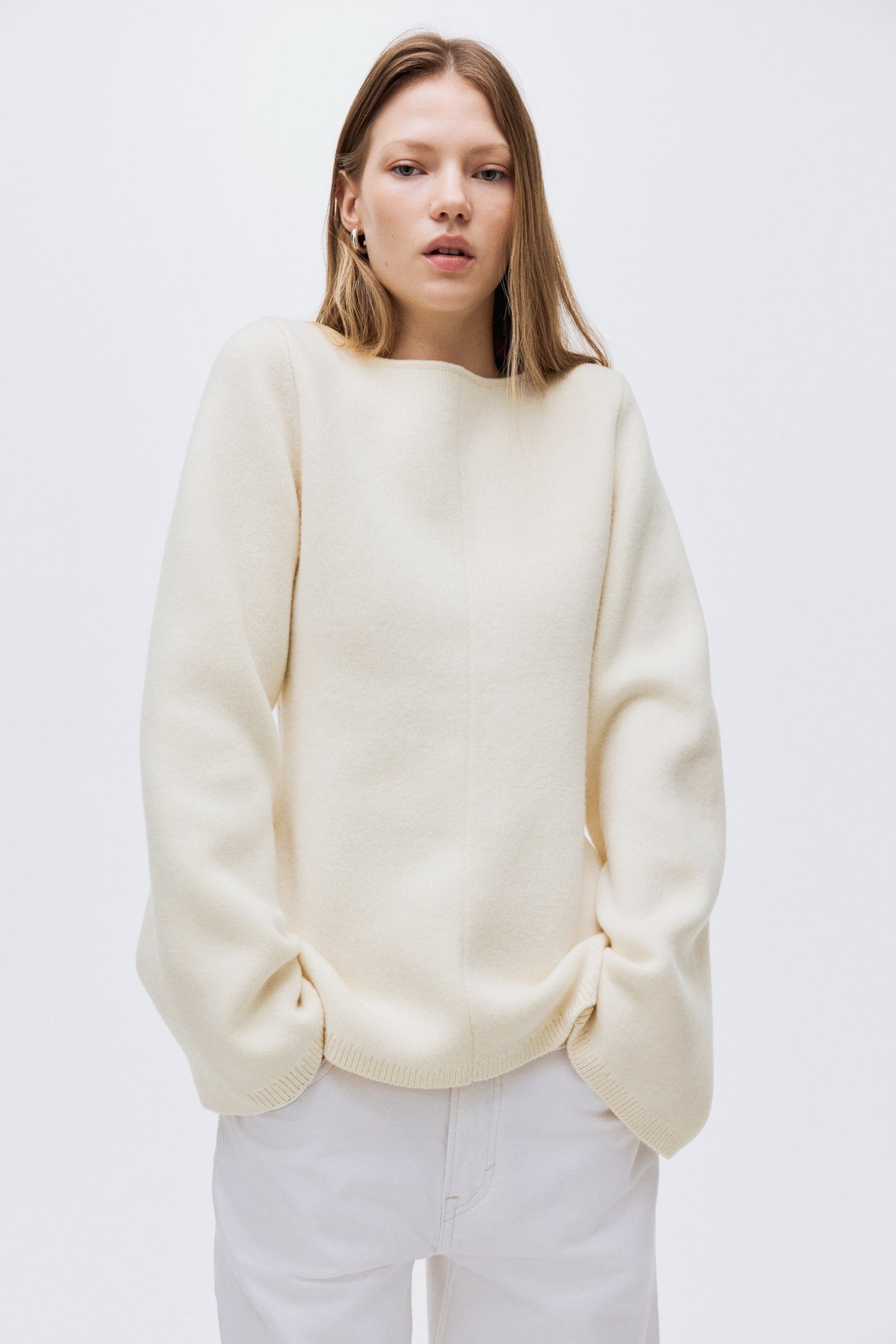 Wool peplum top