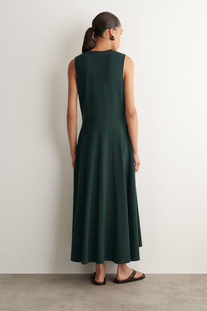 Sculptural cotton-jersey midi dress