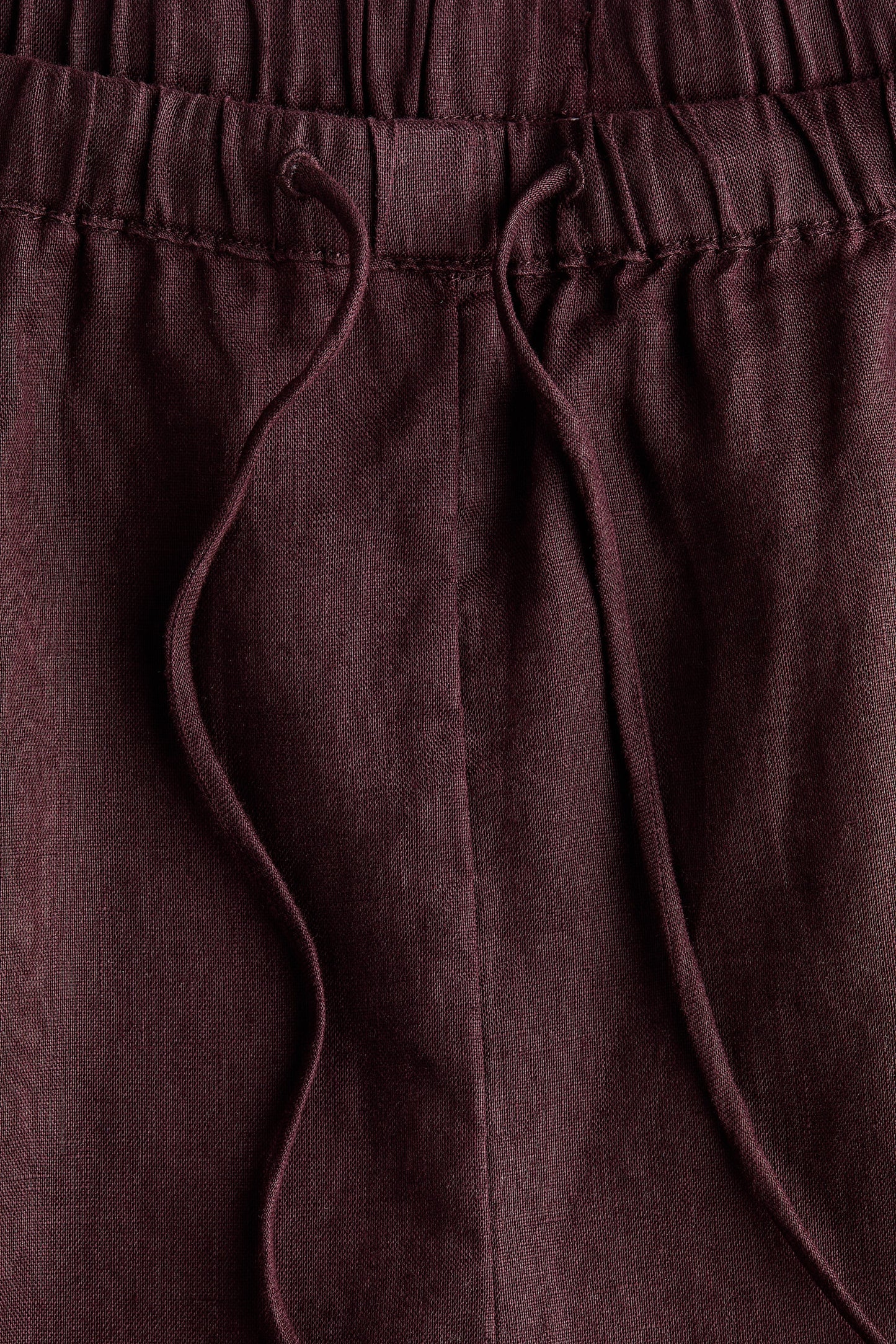 Linen-blend drawstring shorts