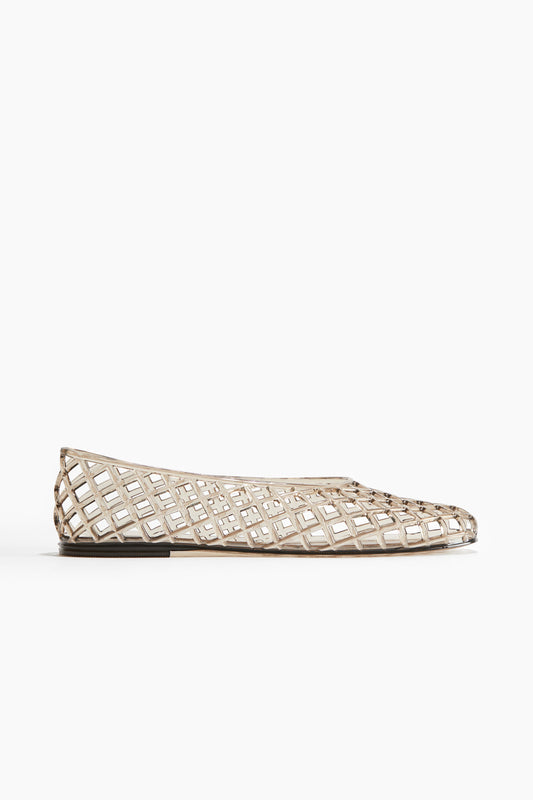Plastic mesh ballet flats