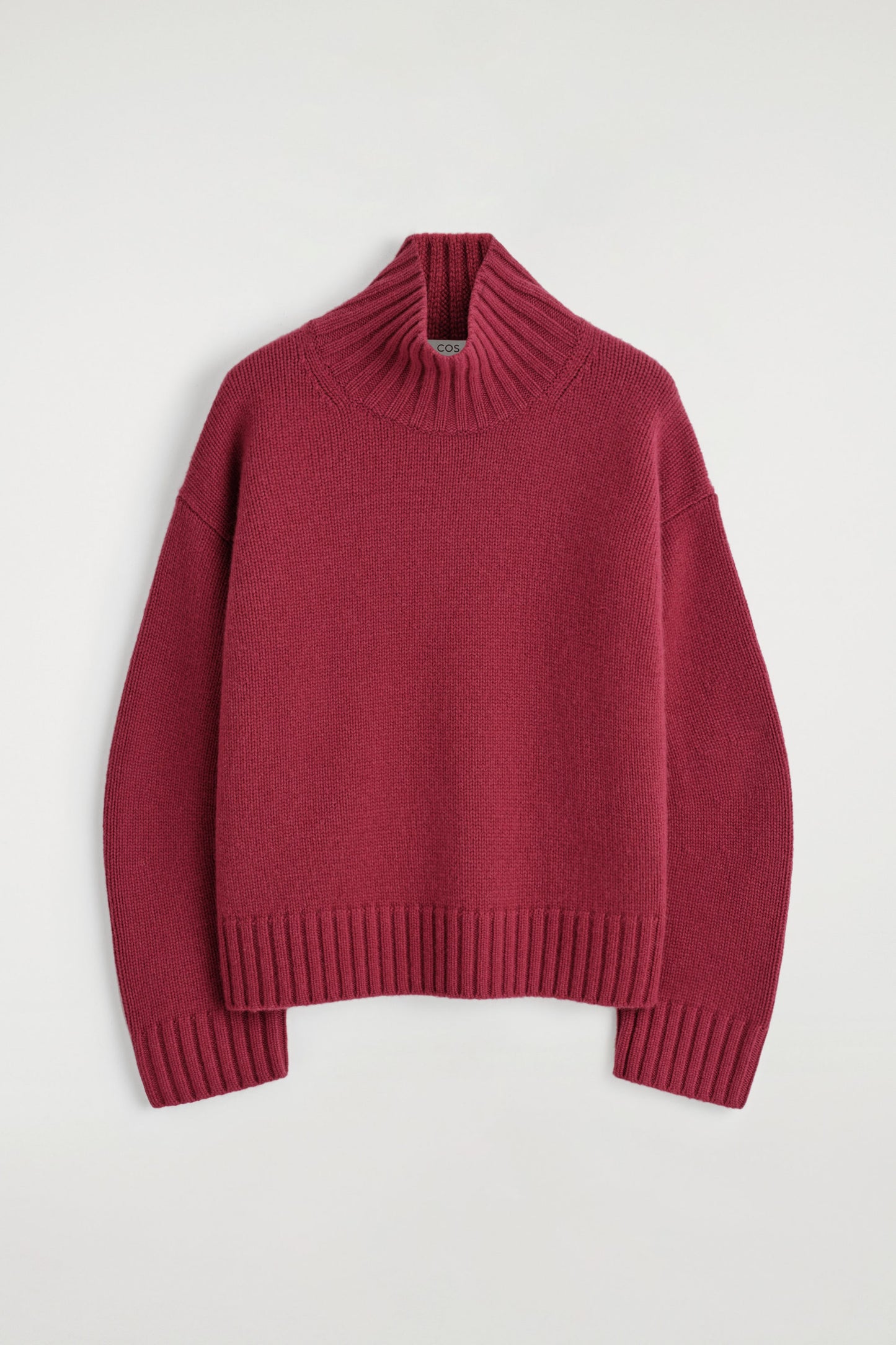 Chunky cashmere funnel-neck jumper