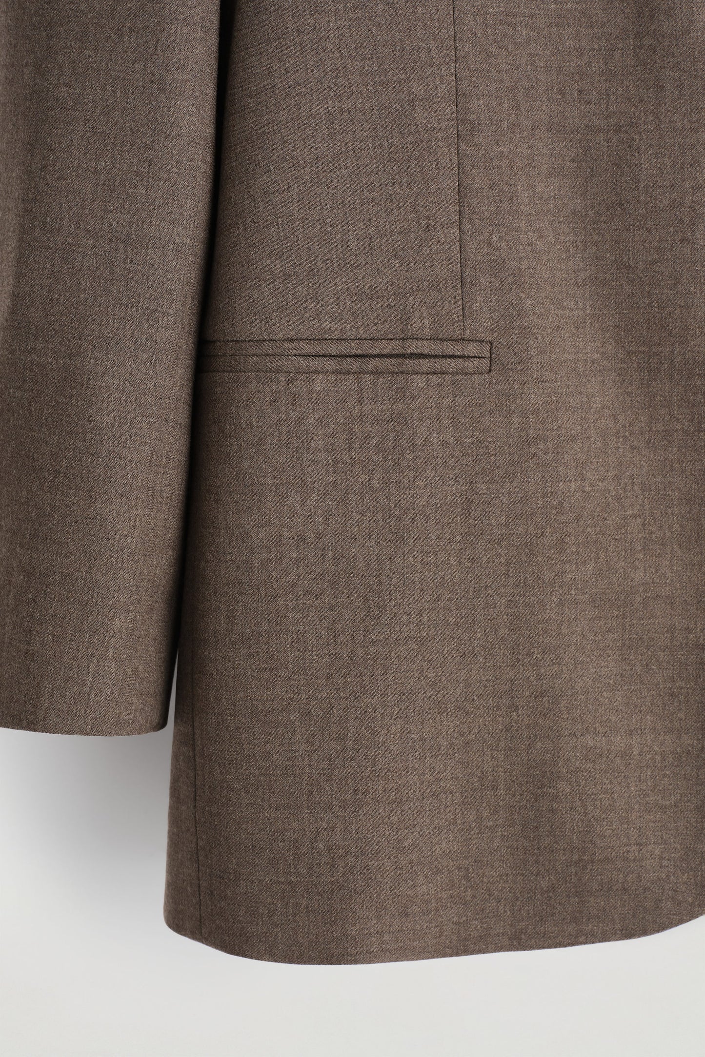 Collarless Wool-Blend Blazer