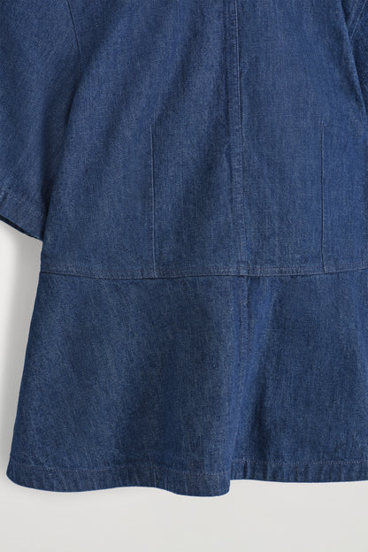 Denim Peplum Top