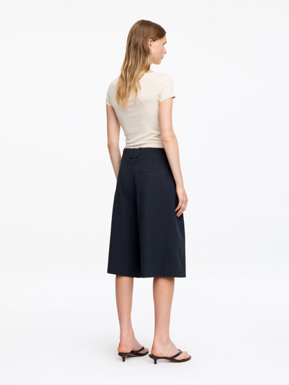 Tailored Wide-Leg Shorts