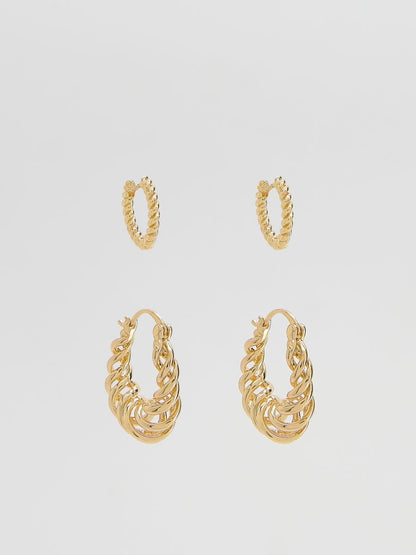 Hoop earrings set