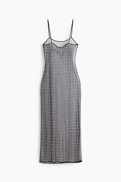 Embellished mesh dress