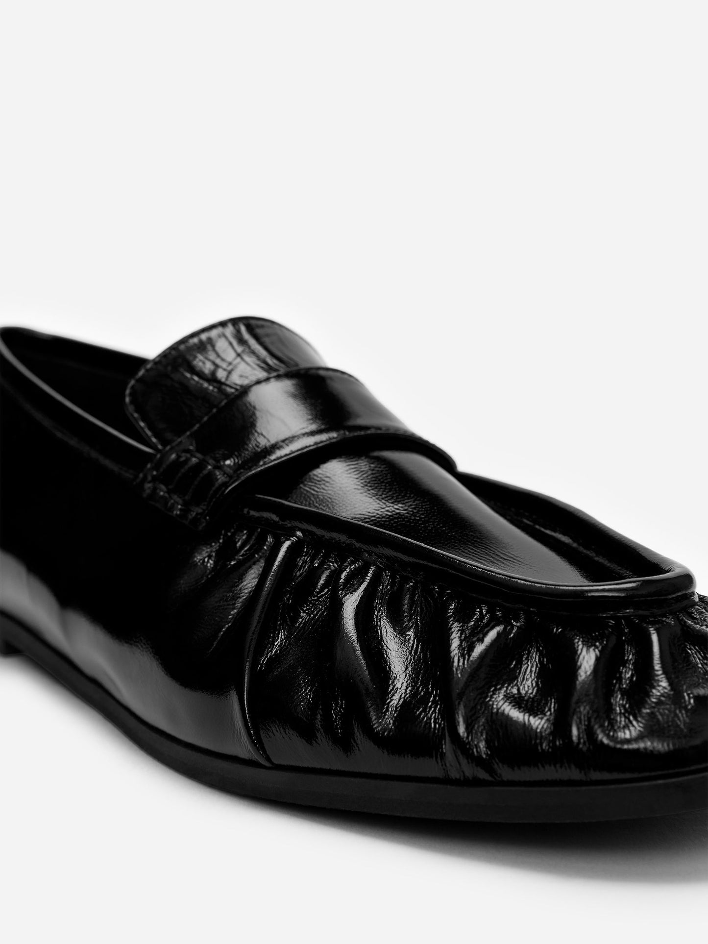 Lacquered Leather Loafers
