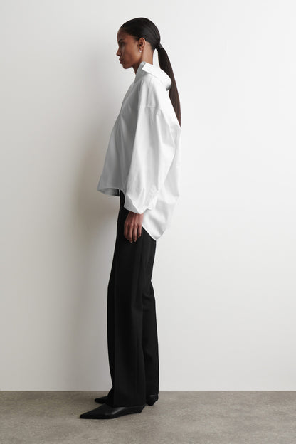 Open-Collar Cotton Shirt