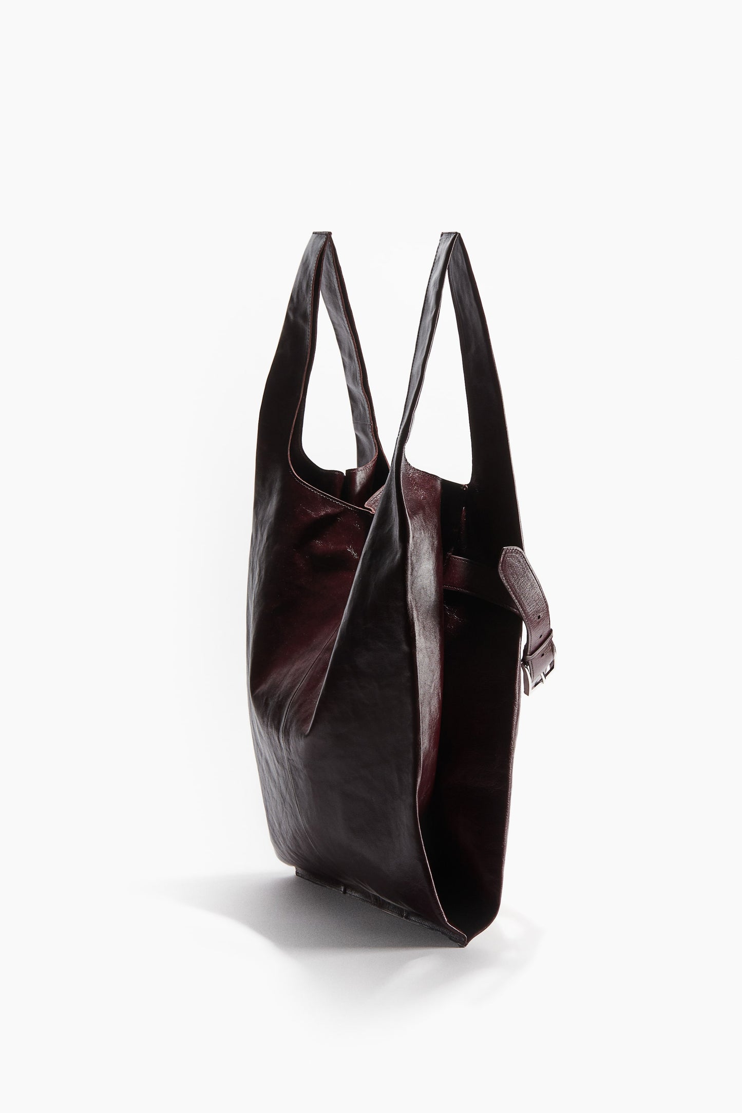 Large leather tote bag