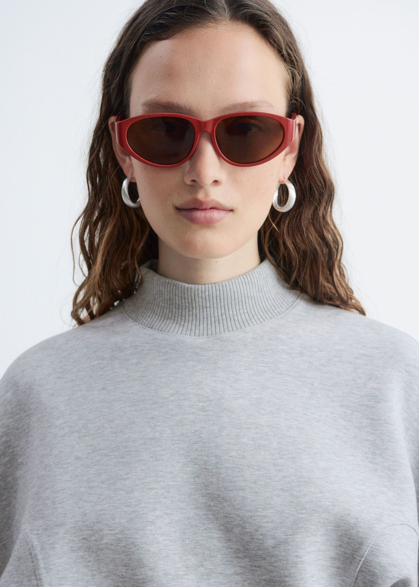 Mock Neck Scuba Sweatshirt