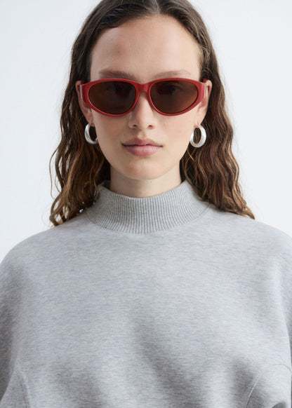 Mock Neck Scuba Sweatshirt