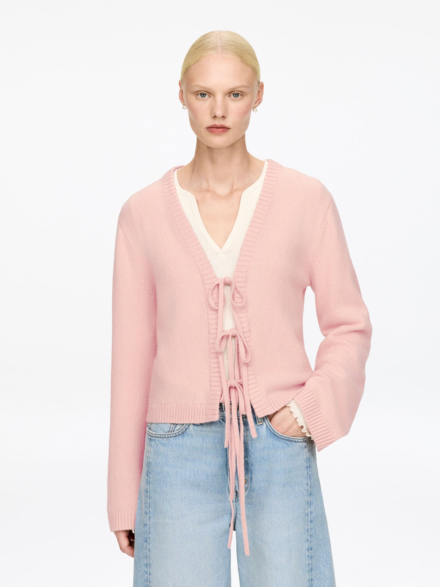 Wool Tie-Front Cardigan